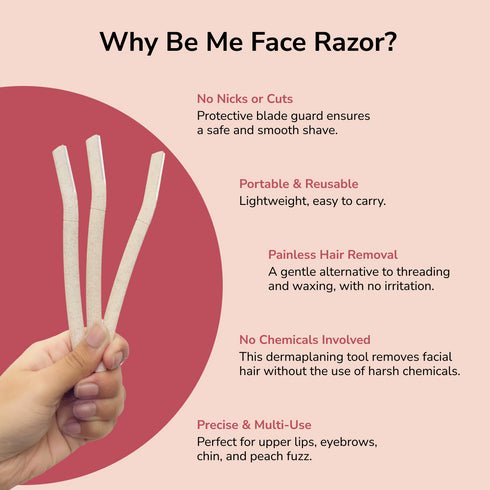 Face Razor For Women- 3 Razors